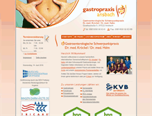 Tablet Screenshot of gastropraxis-ansbach.de